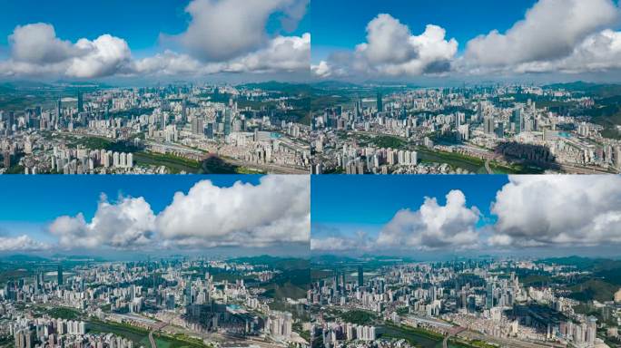 深圳罗湖高楼大厦城市航拍高清视频