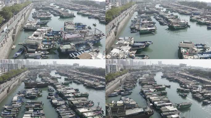 北海渔港航拍