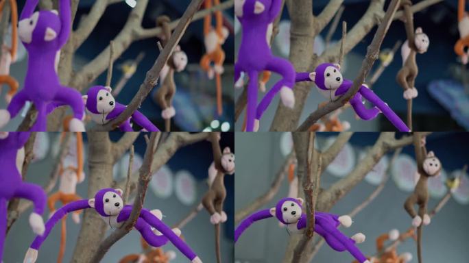 猴子 有趣 玩偶 美术 艺术 创意 4K