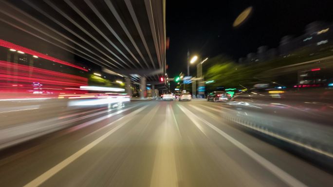 夜晚城市道路穿梭2