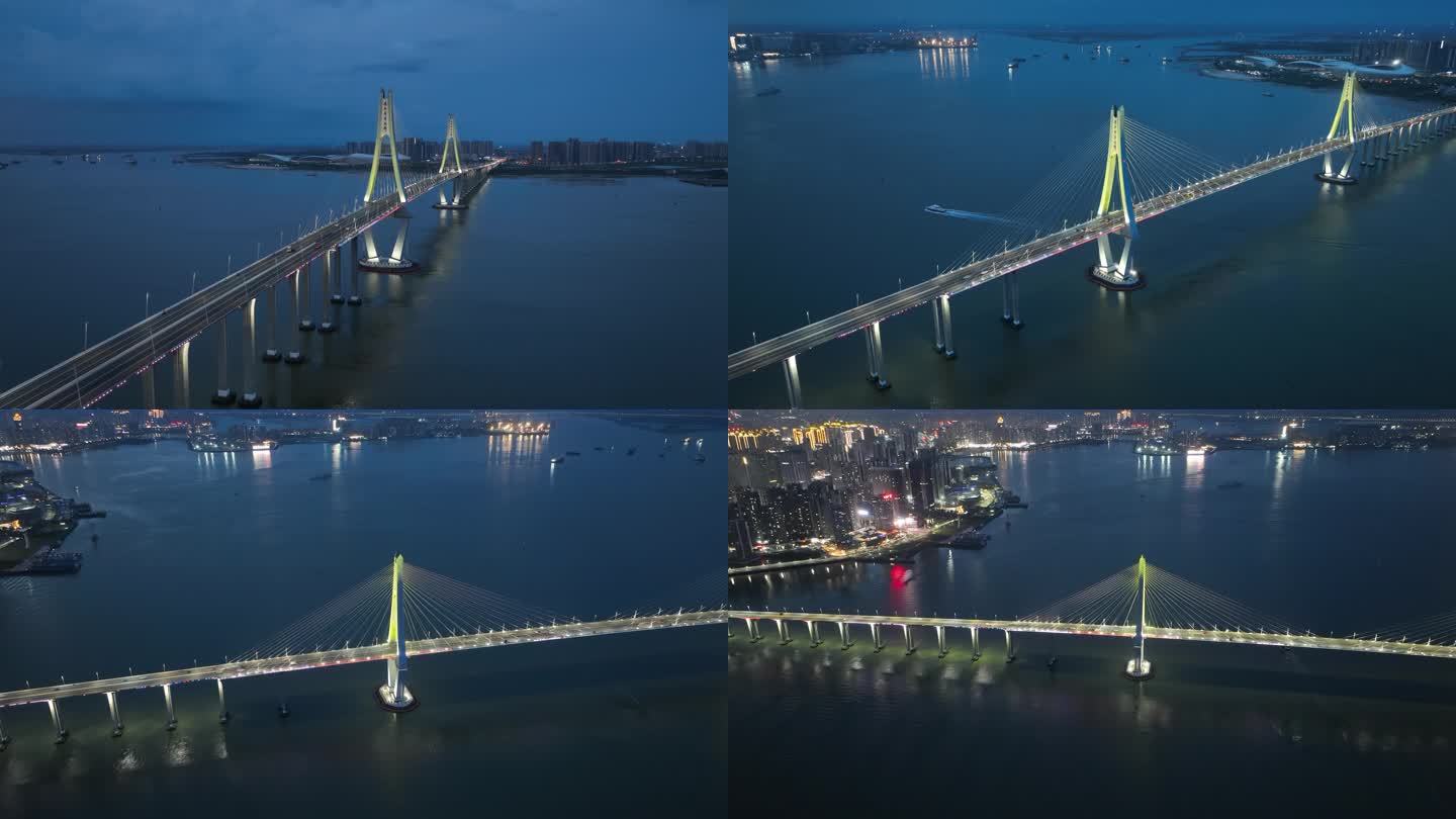 湛江海湾大桥夜景延时