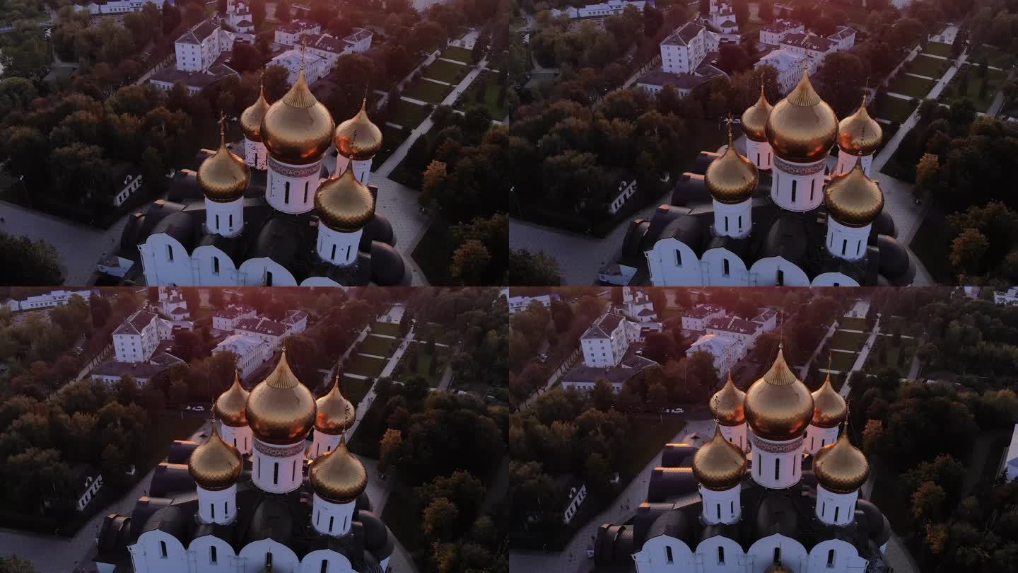 俄罗斯东正教堂雅罗夫斯拉尔航拍