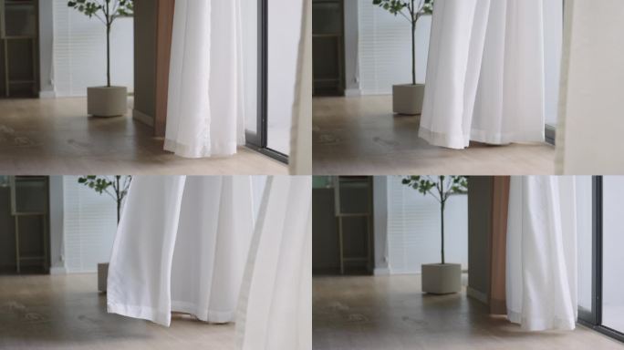 升格慢动作4K窗帘飘动