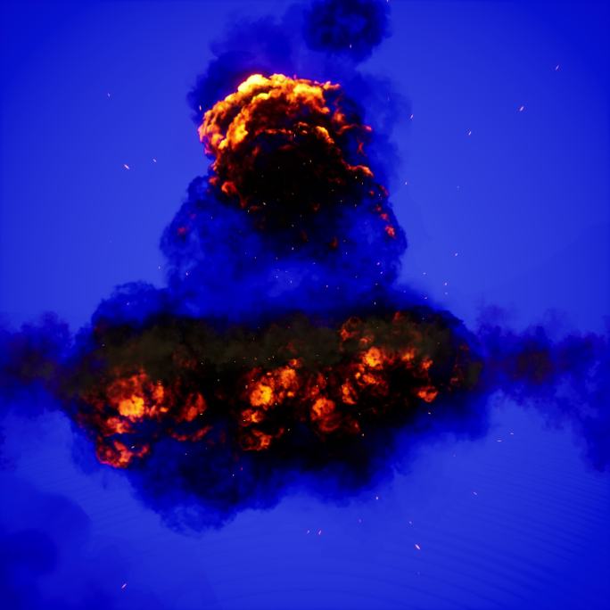 大型爆炸H_（4k_合成可以抠蓝处理）