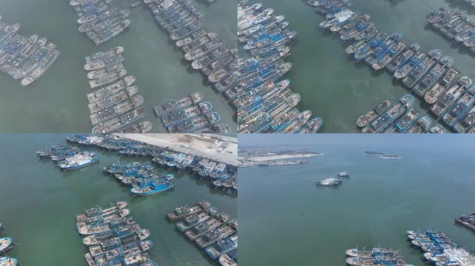 4K泉州石狮祥芝祥农码头渔船船舶渔港航拍