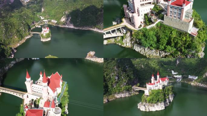 贵州大山里的城堡 4k超清 大自然素材