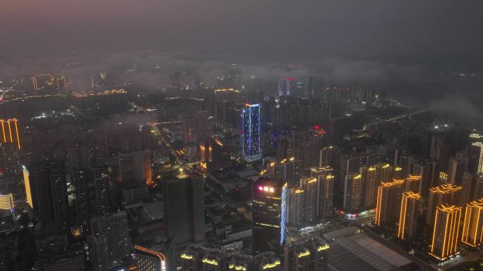 湛江市区夜景延时