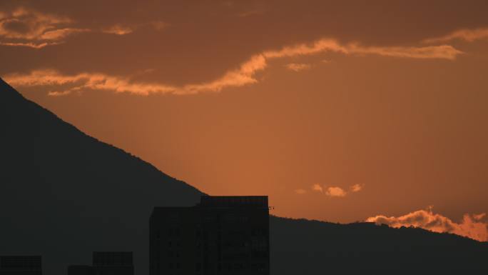 8K城市日出福州绝顶峰山脉