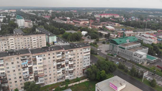 俄罗斯民居苏式建筑斯大林建筑航拍