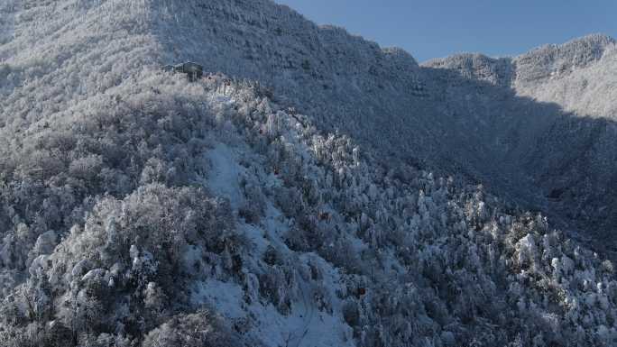 瓦屋山雪景 索道