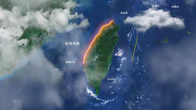 台湾省地形图AE模板