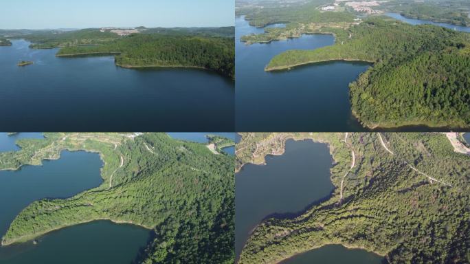 四川省绵阳市游仙区仙海水利风景区航拍