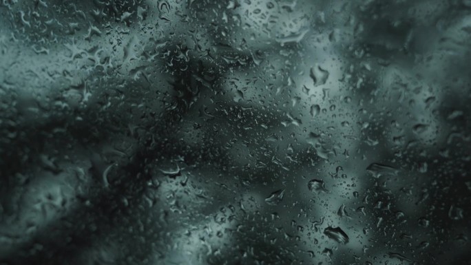 雨天 车内视角 玻璃水滴 长沙火车站车内