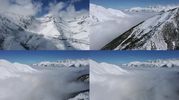 四姑娘山巴郎山雪景