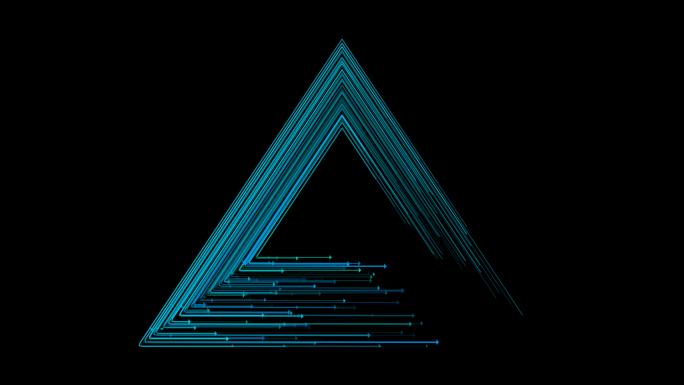 三角线条生长（带透明通道）