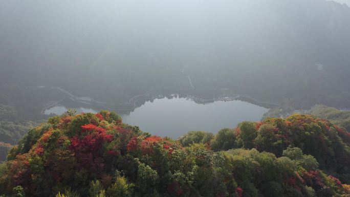 翠华山 天池 航拍 西安 秦岭 终南山