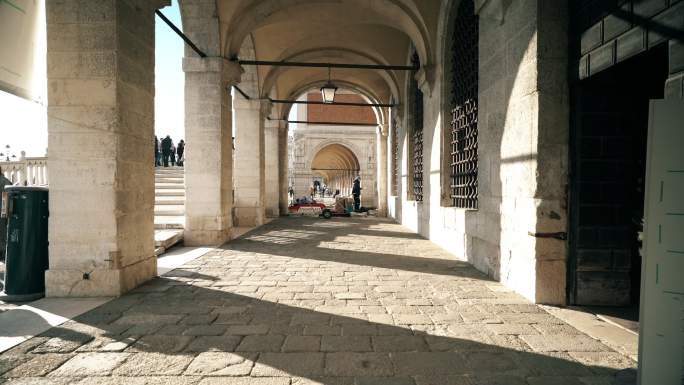威尼斯水城圣马可广场上复古建筑