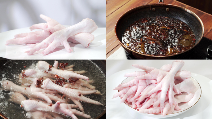 传统卤味卤鸡爪烹饪过程