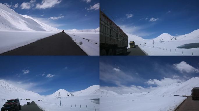自驾旅行西藏穿越雪山景观