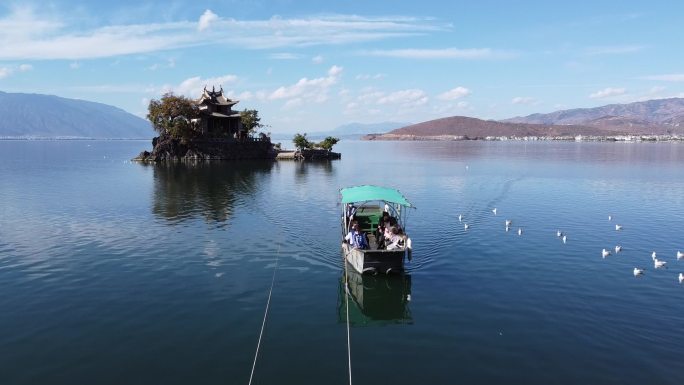 云南大理，自驾洱海风光，小普陀