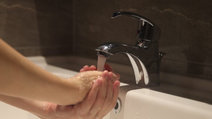 防疫卫生洗手消毒升格慢动作