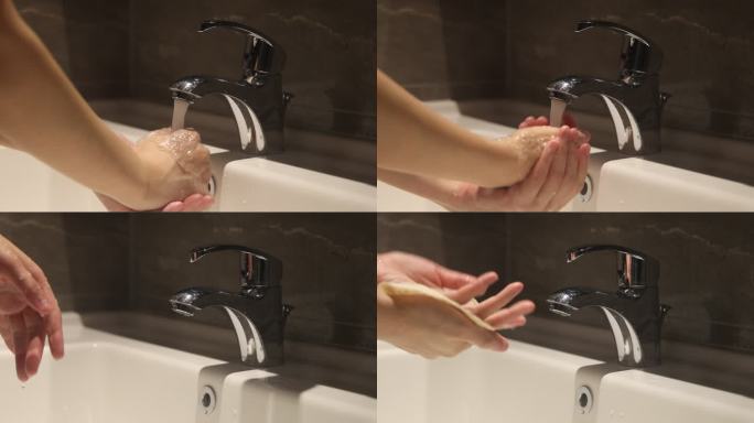 防疫卫生洗手消毒升格慢动作