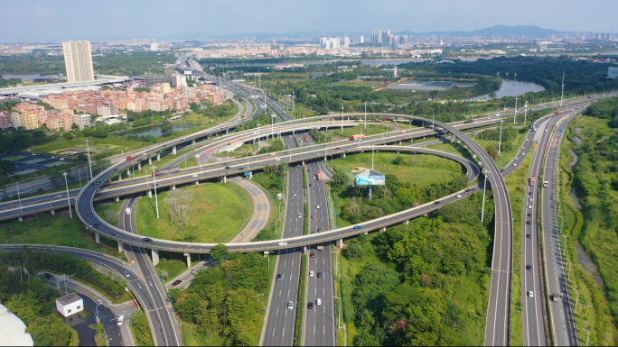 高速公路航拍