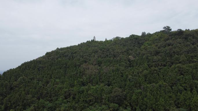 四川南充阆中市阆中古城东山园林白塔航拍