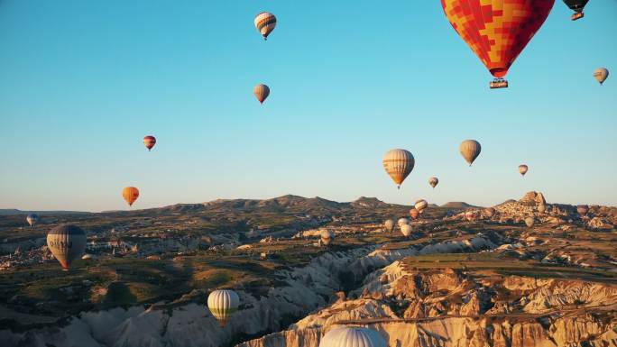 土耳其热气球航拍