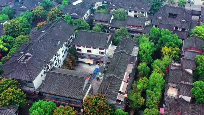 中式建筑中国风古镇街道