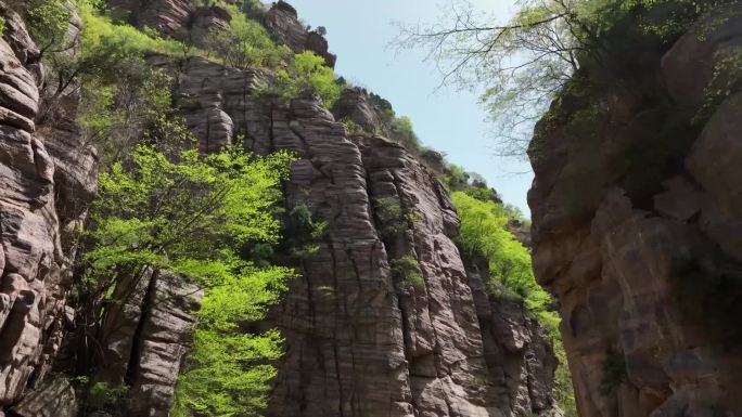 航拍仰韶仙门山风景