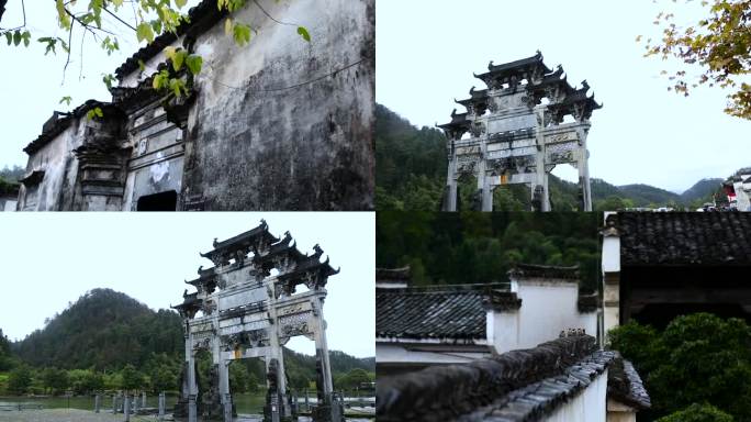 皖南徽州徽派建筑安徽黄山西递宏村落风光