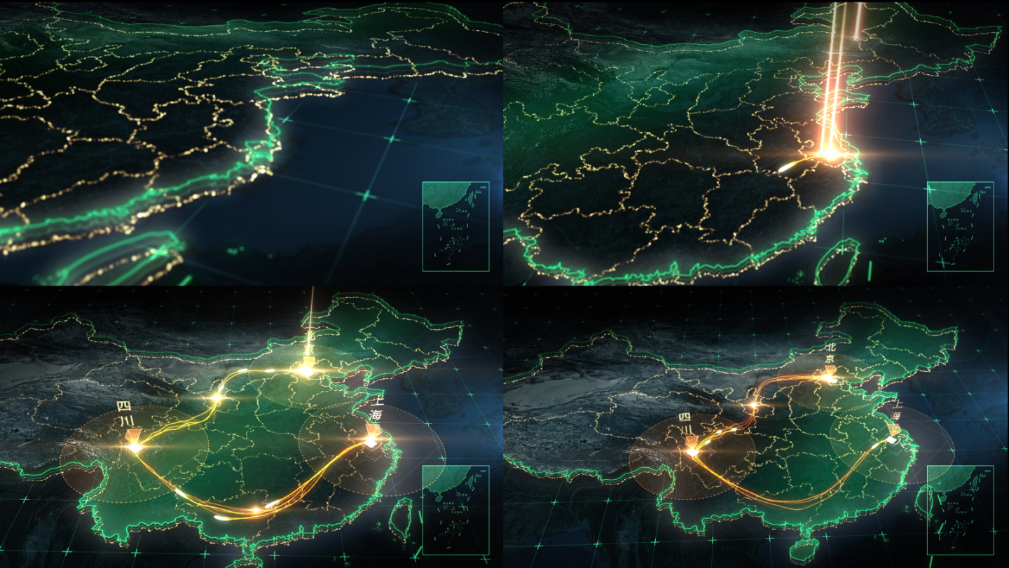 科技中国区位线路地图
