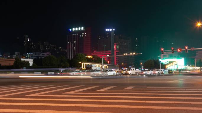 六盘水城市夜景延时摄影