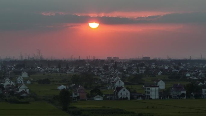 平原日落