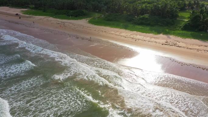 大海 海 海浪 俯拍壮观大气翻滚 沙滩