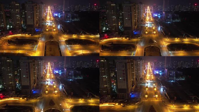 疫情下的吉林空城夜景延时视频素材