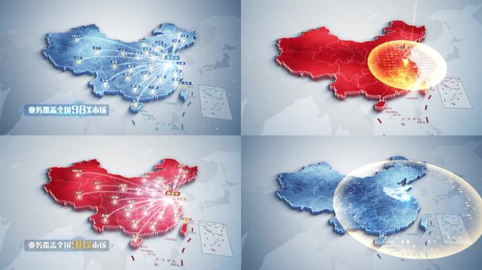 江苏辐射全国 中国地图