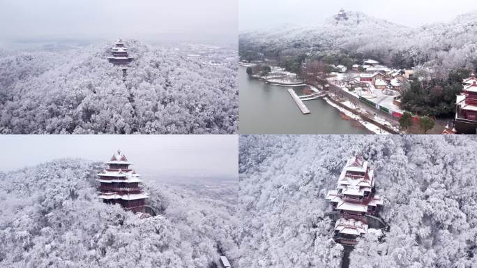 4k东湖楚天台冬季雪景
