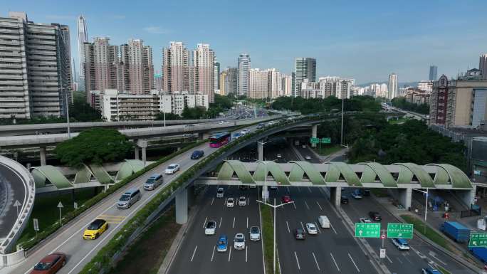 深圳 福田 车公庙 滨海大道 立交桥