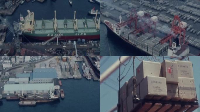 70年代日本东京港口码头造船厂