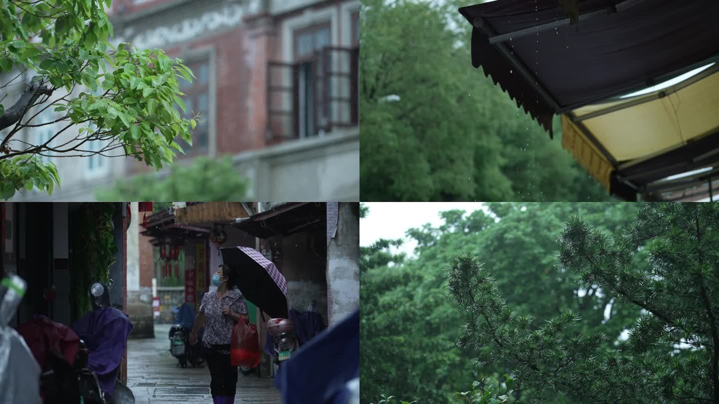 闽南泉州雨景素材