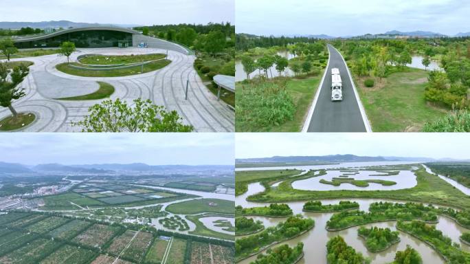 0371浙江玉环漩门湾国家湿地公园全景