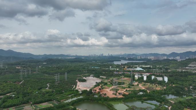 深圳 宝安 铁岗水库 青山绿水 蓝天白云