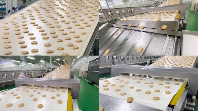 食品工业桃酥饼干生产制作流水线车间