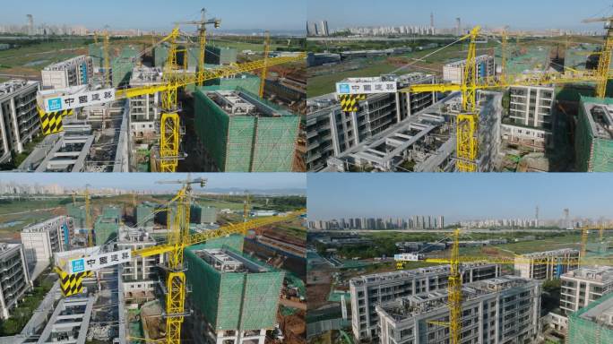 中建集团中国建筑品牌形象航拍视频素材4K