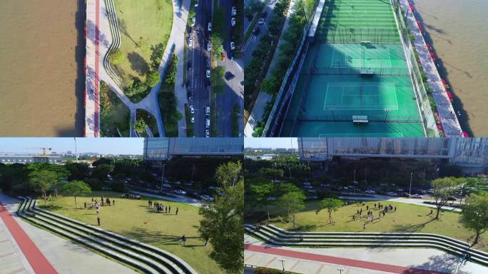 广州琶洲体育公园-团建-航拍-阳光