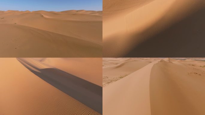 阿拉善左旗腾格里沙漠4K航拍素材