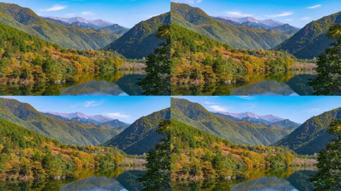 4k秋天的秦岭延时鳌山和黄柏塬