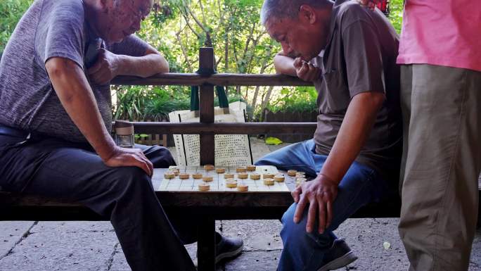 老人下象棋